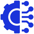 Modern digital tech icon